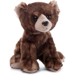 The Petting Zoo Brown Bear Stuffed Animal Plushie, Gifts for Kids, Wild Onez Babiez Zoo Animals, Brown Bear Plush Toy 6 inches