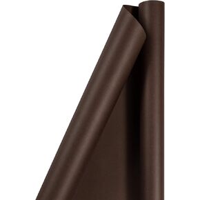 JAM Paper Gift Wrap - Matte Wrapping Paper - 25 Sq Ft (30 in x 10 Ft) - Matte Chocolate Brown - Roll Sold Individually