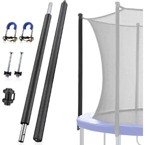 1PCS 10-16Ft Replacement Trampoline Pole, Universal Trampoline Net Replacement Poles with Foam Sleeve, Compatible with Legs of Up to 1.65"/4.2CM Diameter