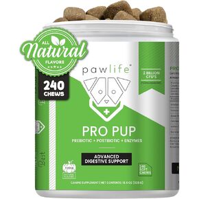 Probiotics for Dogs - Diarrhea Relief, Gut Health Support, Constipation Relief, Digestive Health Support - Vet Recommended Dog Probiotics - 240 Soft Chews That Dogs Love - Pumpkin Flavor