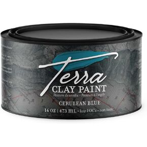 Dixie Belle Terra Clay Paint | Blue Agave (4oz) | Blue-Green Water-Based Terra Artisan Clay Paint for DIY | Paint for Wood, Canvas, Tile, Fabric, Home