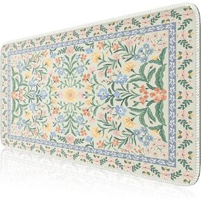 حصيرة مكتب Haocoo Floral ، حصيرة مكتب للوحة المفاتيح والماوس ، حصيرة لوحة مفاتيح كبيرة للمكتب ، حصيرة مكتب لطيف مع قاعدة مطاطية غير انزلاق ، حصيرة كمبيوتر مع حواف مخيط ، جمالية المكتب (أخضر)