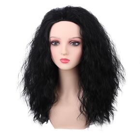 Kids Brown Wig Children Long Dark Brown Side Part Wig Girls Brown Curly Wavy Wig Heat Resistant Synthetic Wig with Wig Cap