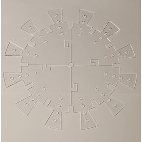 Clock Face Stencil,Clock Universal Clock Stencil with gaps for numerals for resin clock marking (40cm)