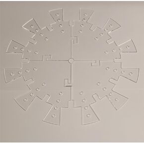 Clock Face Stencil,Clock Universal Clock Stencil with gaps for numerals for resin clock marking (40cm)
