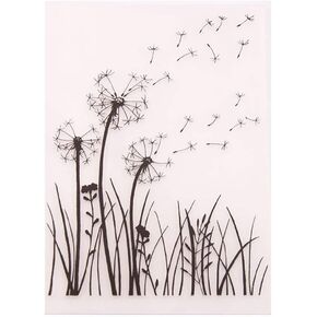 arriettycraft Dandelion Plastic Embossing Folder for Scrapbook DIY Album Card Tool Plastic Template Folders
