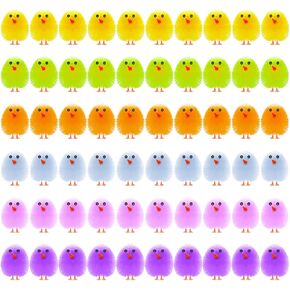 Plulon 8 PCS Mini Chicks Easter Dickens Clotful Easter Chicks Fluffy Baby Chick Easter Chenille Chicks Easter Egg Bonnet Decorations for Easter Egg Hunt Party Supplies Supplies in Kuwait
