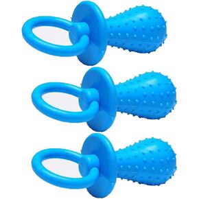 3pcs الكلب الأزرق مصاصة ألعاب مضغ ، ميني لدغة مقاومة الجرس الجرس المطاط Pet Pet Dog Puppy Molar Training Thaw ، Puppy Packifier ، Pell Pheming لعب التدريب ، ل Pet Puppy Dog Cat Cat Cat Cat
