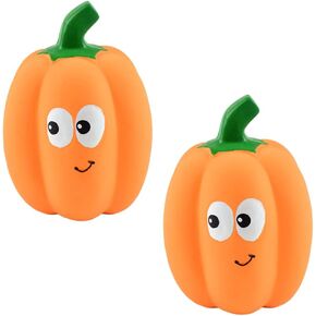 2pcs Squeak Latex Dog Toys Pumpkin Shaped Dog Toys for Pet Training Toy Dof Toys Animal Puppy Interactive Play for Small Medium Dogs