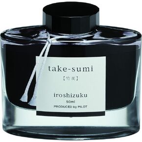 Pilot Iroshizuku Fountain Pen Ink – 50 ml Bottle – Take-sumi (Gray Black) (Japan Import), Black