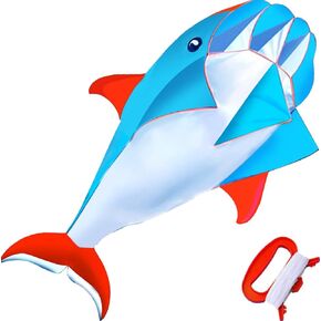 HENGDA KITE 3D Kite for Kids and Adults,Easy to Fly,Excellent Fabric and Structure Design，Huge Frameless Soft Parafoil Giant Whales Dolphins Kite