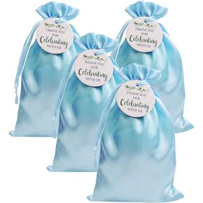 Gufier 30 PCS حقائب هدايا ذهبية الرباط مع علامات شكر ، وأكياس هدايا الساتان 6 × 9 "، وحقائب المجوهرات الحريرية أكياس ، وأكياس هدايا دش الزفاف لعيد الميلاد ، وحفل زفاف ، حفل استحمام الطفل.