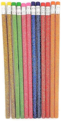 Farkle Glitter Fun #2 Lead 7.5 "أقلام الرصاص (12 حزمة) 6 ألوان بريق: أصفر ، أحمر ، وردي ، أخضر ، أزرق وبرتقالي! (12) in Kuwait