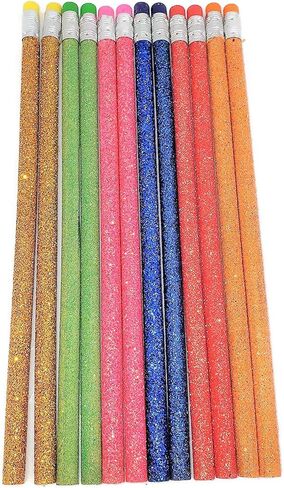 Farkle Glitter Fun #2 Lead 7.5 "أقلام الرصاص (12 حزمة) 6 ألوان بريق: أصفر ، أحمر ، وردي ، أخضر ، أزرق وبرتقالي! (12) in Kuwait