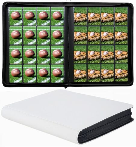 طائرة تداول بطاقة ، 900 مجلد ألبوم Card Card Binder مع 50 من الأكمام صفحة التحميل العلوي ، 9 جيب Card Binder لبطاقات اللعبة ، بطاقات الرياضة ، بطاقات البيسبول الأسود (9 جيب ، أسود) in Kuwait