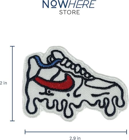 NH Sneaker Iron on Patches - بقع التماثيل التريسي للديكور ، 2.9x2 بوصة ، أبيض in Saudi Arabia