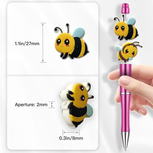 Easter Bee Food Focal Beads for Pens, Silicone Focal Beads Bulk for Bead Pens Keychain Bracelet Jewelry Making (Food) in Kuwait