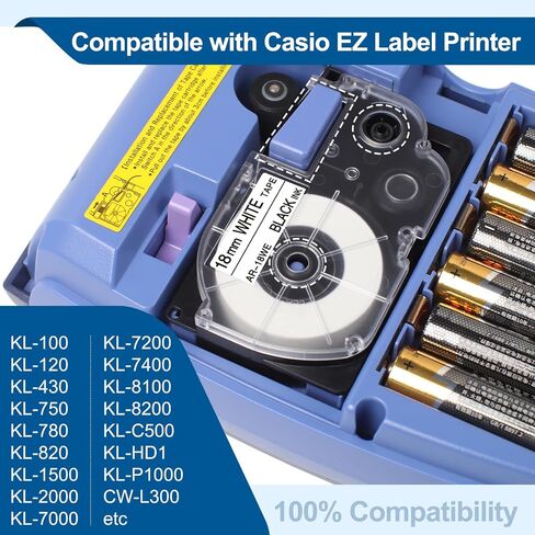 XR-9WE Replace for Casio Label It Tape 9mm 3/8'' XR-9WE XR9WE XR-9WE2S Black on White Tape Cassette Comaptible Casio EZ Label Printer KL-750 KL-60 KL-100 KL-120 KL-430 KL-780 KL-7200, 3-Pack in Kuwait