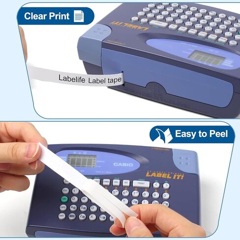 XR-9WE Replace for Casio Label It Tape 9mm 3/8'' XR-9WE XR9WE XR-9WE2S Black on White Tape Cassette Comaptible Casio EZ Label Printer KL-750 KL-60 KL-100 KL-120 KL-430 KL-780 KL-7200, 3-Pack in Kuwait