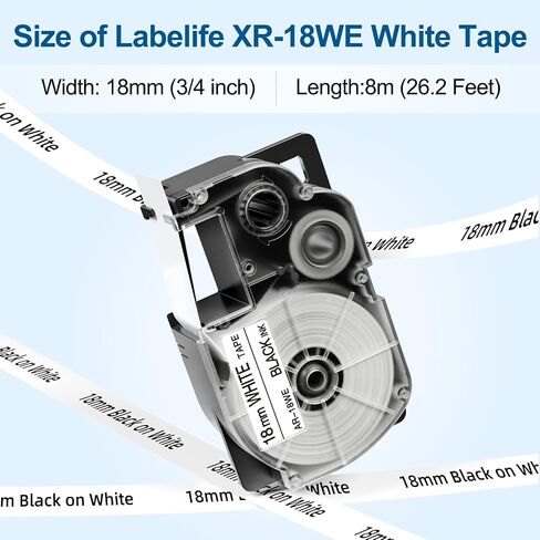 XR-9WE Replace for Casio Label It Tape 9mm 3/8'' XR-9WE XR9WE XR-9WE2S Black on White Tape Cassette Comaptible Casio EZ Label Printer KL-750 KL-60 KL-100 KL-120 KL-430 KL-780 KL-7200, 3-Pack in Kuwait