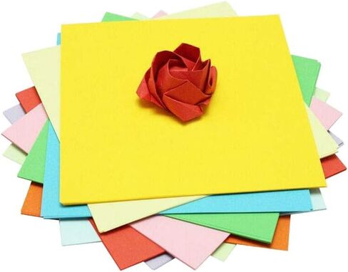 100 Sheets 4"x4" Square Origami Folding Paper Multicolor Double Sided for Art, Craft, DIY & Origami in Saudi Arabia