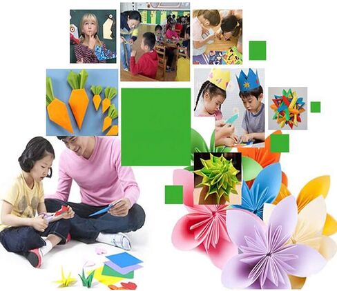 100 Sheets 4"x4" Square Origami Folding Paper Multicolor Double Sided for Art, Craft, DIY & Origami in Saudi Arabia