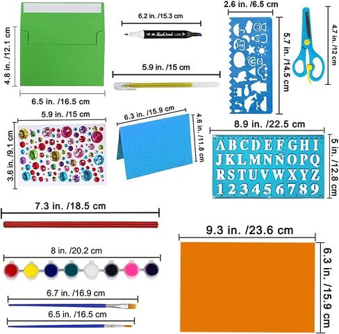 72 مجموعة 18 لونا أظرف دعوة A6 PEEL & SEAL SELF-SELL 4 3/4 × 6 1/2 مظاريف مع بطاقات مطوية A6 NOTECards وورقة الورق لدعوة العطاء دعوة MISIOND DIY MATER in Kuwait