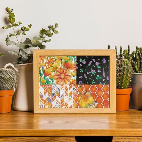 Bee Pattern Origami Paper Pack 24 Sheets Single-Sided 6''x6'' Honey Background Honeycomb Scrapbook Harvesting Season Craft Paper for Card Making Photo Album Decor Album Supplies(B-style) in Kuwait