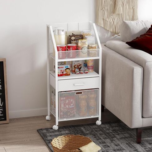 Rolling File Cart with Wheels - Utility Storage Cart with Drawers for Office, Home, Classroom Organization, Rolling Cart for Books, Files, and Supplies（Rustic Brown and Black） in Saudi Arabia