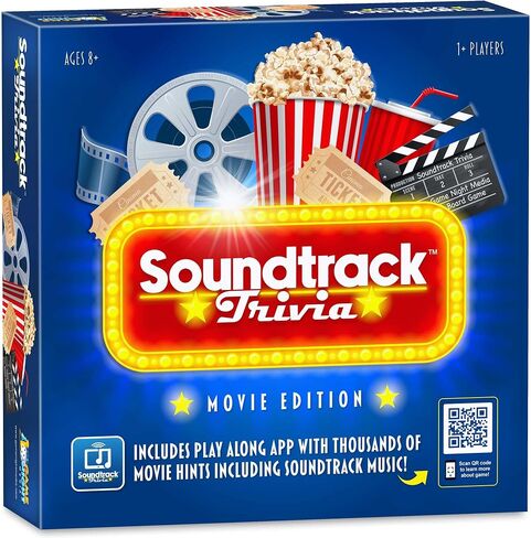 Soundtrack Trivia Movie Game, Name The Movie from a 15 Second Music Clip, Board Game for Family, Adults, Kids Ages 8+, 1 or More Players by Game Night Media in Saudi Arabia