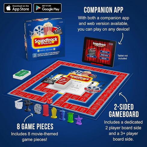 Soundtrack Trivia Movie Game, Name The Movie from a 15 Second Music Clip, Board Game for Family, Adults, Kids Ages 8+, 1 or More Players by Game Night Media in Saudi Arabia