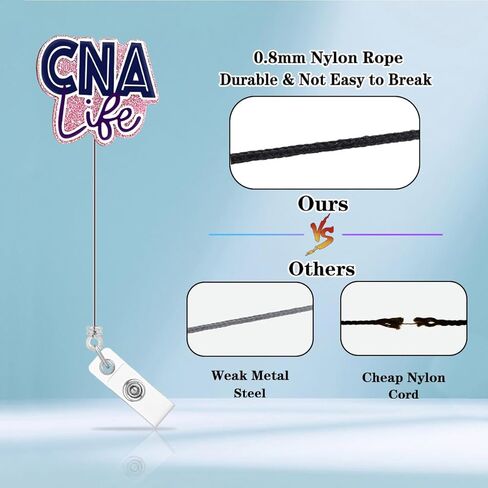 Cute Strawberry Badge Reel Retractable Clip Red Nurse Nursing Medical Badge Reels Holder for Nurses RN CNA Acrylic Badge Clips Doctor Name Tag Card Hospital Office Accessories in Kuwait