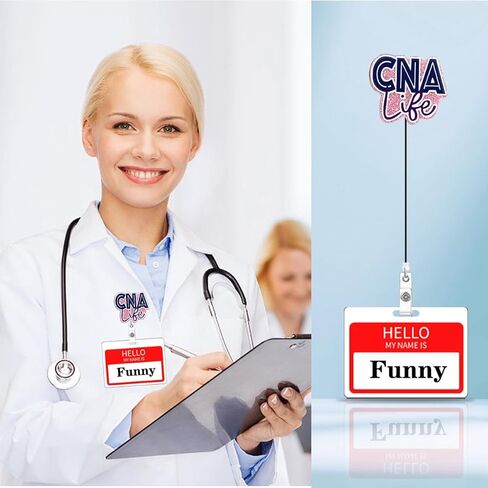 Cute Strawberry Badge Reel Retractable Clip Red Nurse Nursing Medical Badge Reels Holder for Nurses RN CNA Acrylic Badge Clips Doctor Name Tag Card Hospital Office Accessories in Kuwait