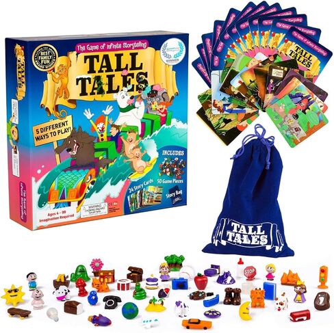 SCS Direct ، Tall Tales Story Story Game - The Educational Family Game of Infinite Storyslay -Award Game ، Waoard Game ، 5 طرق للعب - تعزز المهارة الإبداعية واللغة ، والهدية in Kuwait