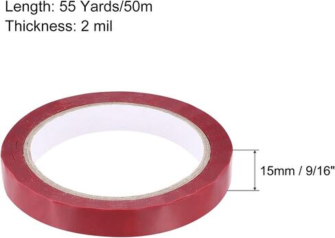 Meccanixity Transfer Transfer There Security Security Packaging Backing Tape ، 9/16 بوصة × 55 ياردة × 2 مل شريط مقاوم للعبث ، أحمر in Saudi Arabia