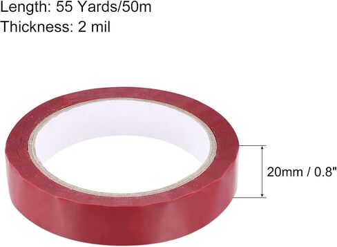 MECCANIXITY Transfer Tamper Evident Security Packaging Packing Tape, 9/16 Inch x 55 Yards x 2 Mil Tamper Resistant Tape, Red in Saudi Arabia