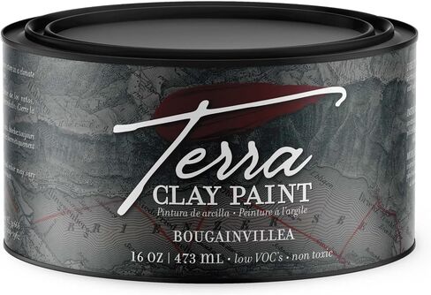 ديكسي بيل تيرا كلاي الطلاء | Blue Agave (4oz) | Blue-Green Terra Artisan Clay Paint for DIY | الطلاء للخشب ، القماش ، البلاط ، النسيج ، المنزل in Kuwait