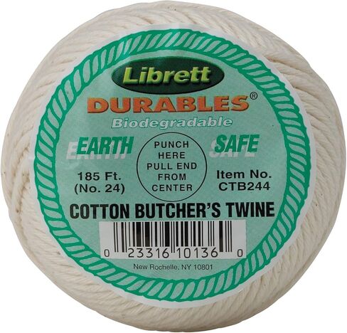 Librett Durables Butchers Twine, Cotton, 370-Feet, Made in America in Saudi Arabia