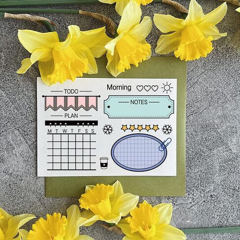 GLOBLELAND Schedule and Notes Clear Stamps for DIY Scrapbooking Decor Student Work Notes Transparent Silicone Stamps for Making Cards Photo Album Decor in Saudi Arabia