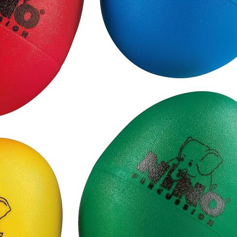 Plastic Egg Shaker Set, 4 Pieces - For Classroom Music or Playing at Home, 2-YEAR WARRANTY (NINOSET540-2),Aubergine, Grass Green, Orange, Sky Blue in Saudi Arabia