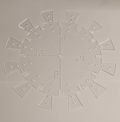 Clock Face Stencil,Clock Universal Clock Stencil with gaps for numerals for resin clock marking (40cm) in Saudi Arabia
