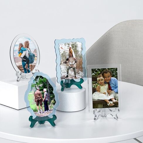 Playing Mold Photo Frame Mold, 6Pcs Square and Circular lace Photo Frame Silicone Epoxy Molds for DIY Personalized Photo Souvenir Handmade Crafts Home Decoration Crafts Table Decor in Saudi Arabia