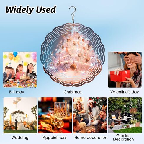 10 Pack 8 Inch Sublimation Wind Spinner Blanks,Wind Spinners Sublimation Blanks 3D Aluminum Metal Wind Spinners for Yard and Garden Indoor Outdoor Window Porch Decoration Round (10 Pcs 8 Inch) in Kuwait