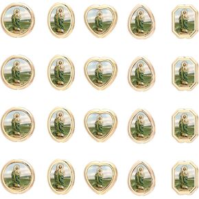 50PCS Mixed St. Jude CCB Plastic Plating Thaddaeus Beads, Rosary Religious Beads DIY Necklace Handchain DIY Necklace Bracelets Jewelry Making (Gold)