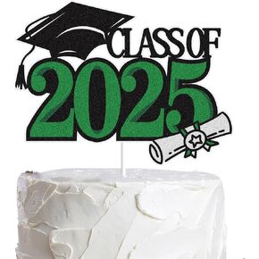 Class of 2025 Graduation Cake Topper Purple Glitter Congrats Grad Cake Decorations Happy Graduation Congratulations Grad 2025 We are So Proud of You Graduation Party Supplies (Purple)