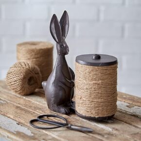CTW Home Collection Bunny Twine Holder with Scissors, 8-inch Height, Home Decor, Craft Accessories, Sewing Tools