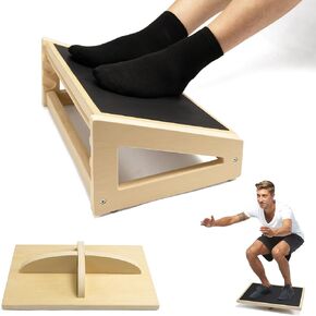 WOOD CITY Foot Rest for Under Desk at Work, 3 Heights Adjustable Footrest with Silicone Surface, 2 in 1 Foot Stool Improve Posture, Reduce Fatigue & Pain, Ideal for Home/Office/Gaming (Natural)