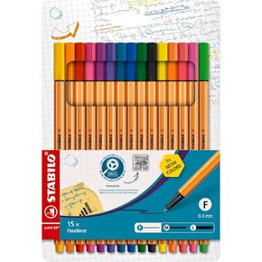 STABILO Fineliner point 88 - Pack of 10 - Assorted Colors