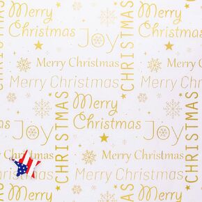 MR FIVE 20" x 28" Large Size Gold Christmas Tissue Paper Bulk,Gold Christmas Tissue Paper for Gift Bags,Gold Christmas Tree and Snow Patterned Gift Wrapping Tissue Paper,30 Sheets (Gold Christmas)