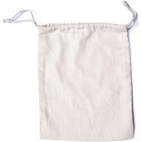 3"x5" Reusable Eco friendly 100% Cotton Double Drawstring string bag "premium quality" (Natural Color)-100 count pack